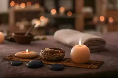 supplies for a hot rock lava massage 