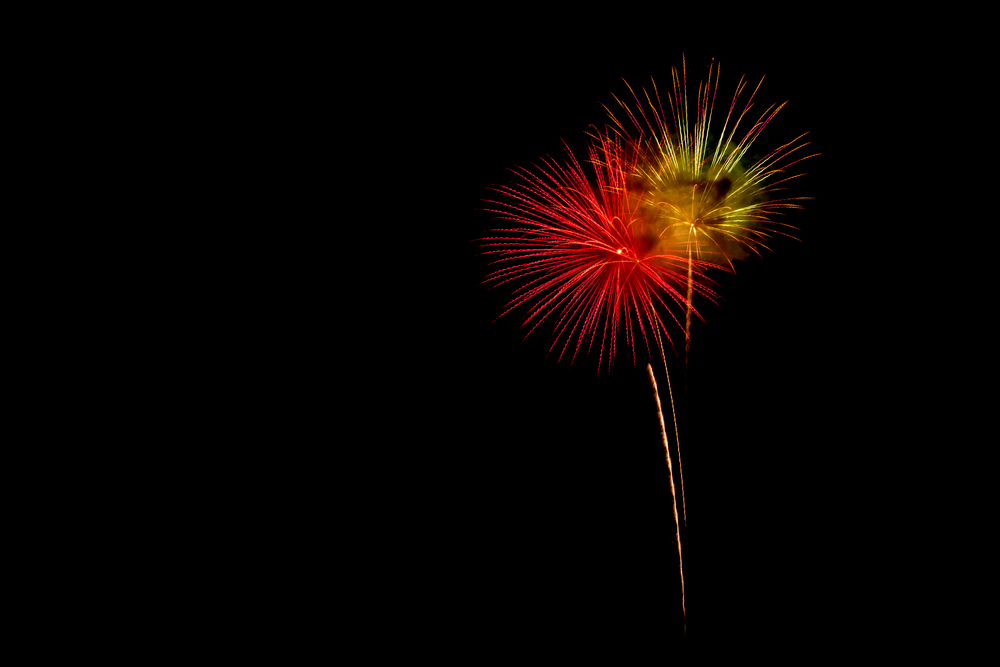 fireworks over Pigeon Forge