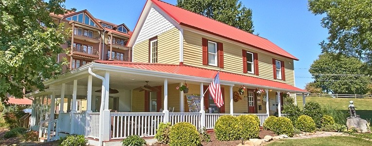 A charming villa at Appleview River Resort near Pigeon Forge TN.