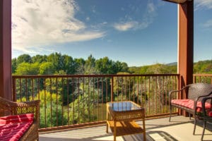 views from riverside condo near pigeon forge