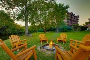 Outdoor fire pit at appleview resort